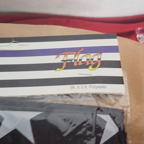 Fly it Proudly Black Blue and White Poly Police Blue Line Flag Size 3ft x 5ft - Picture 5 of 16